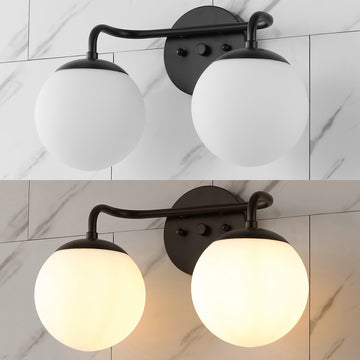 Louis Parisian Globe Metal/Frosted Glass Modern Contemporary LED Vanity
